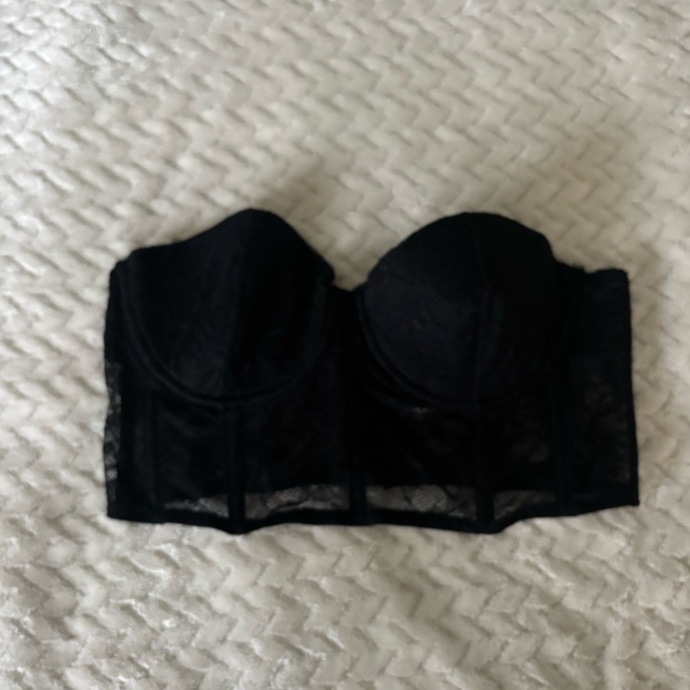 Dynamite Strapless Black Lace Bustier/Corset